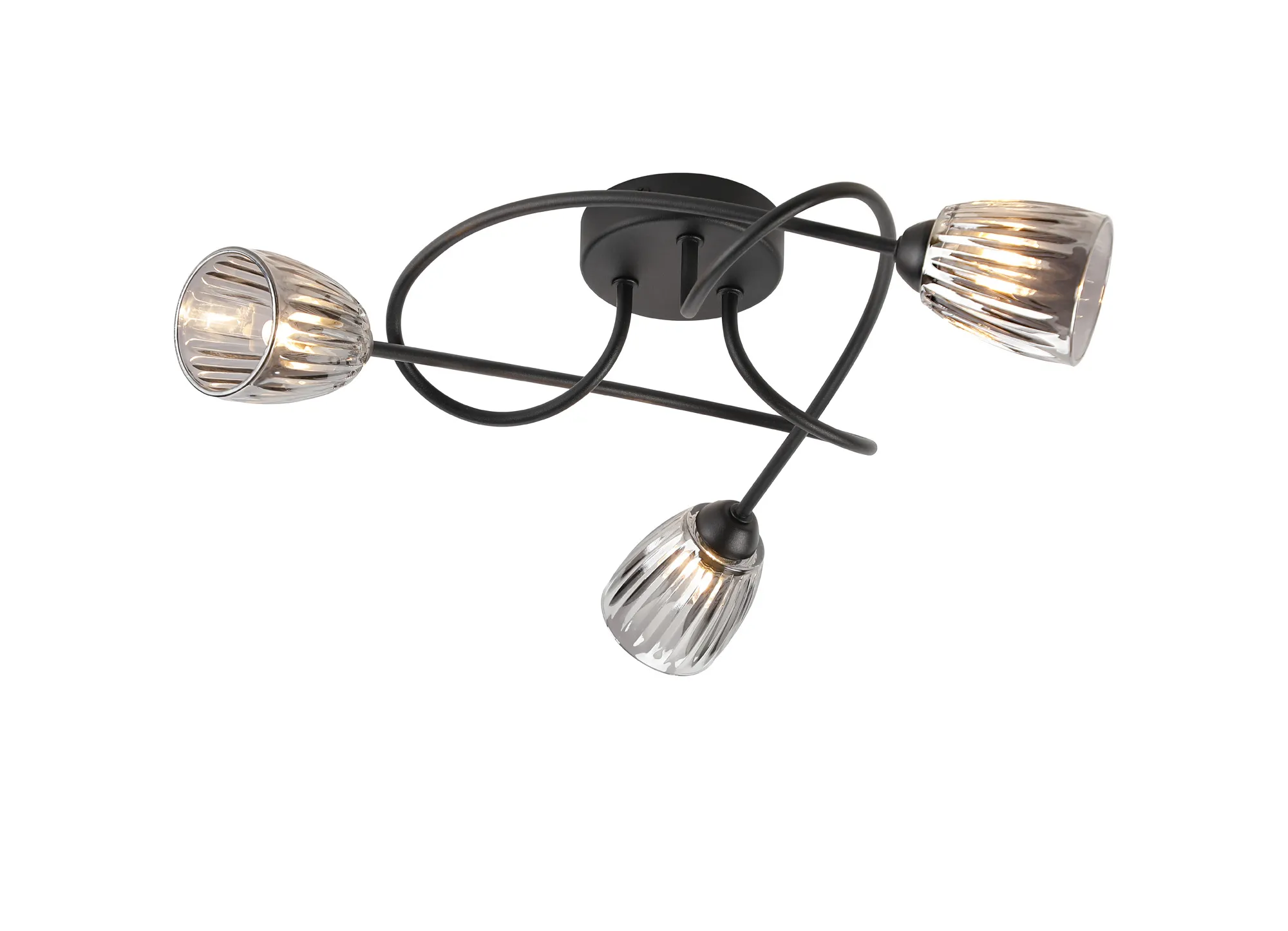 D0849BL  Connie Ceiling 3 Light Satin Black